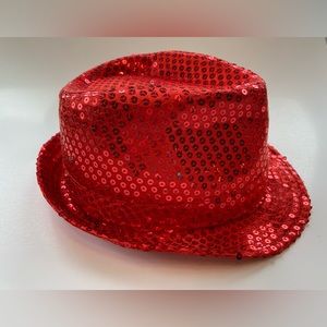 Red Sequined Light-up Fedora Hat